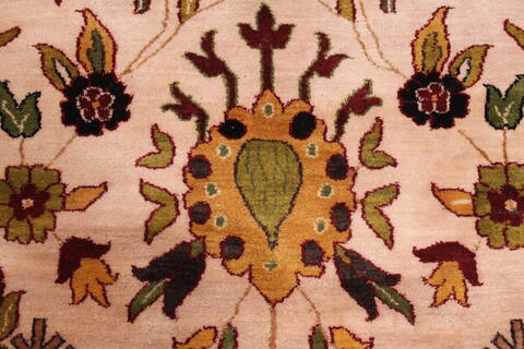 Sarouk Beige Hand Knotted 911 X 138  Area Rug 301-30921 Image 10