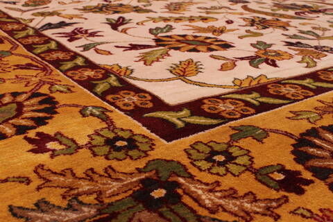 Sarouk Beige Hand Knotted 911 X 138  Area Rug 301-30921 Image 2