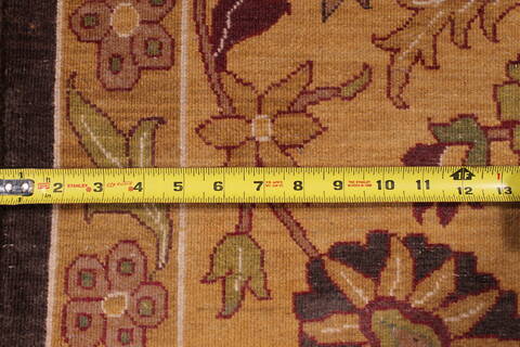 Sarouk Beige Hand Knotted 911 X 138  Area Rug 301-30921 Image 5