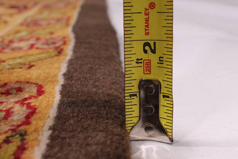 Sarouk Beige Hand Knotted 911 X 138  Area Rug 301-30921 Image 6