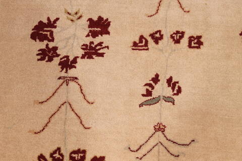 Jaipur Beige Hand Knotted 96 X 133  Area Rug 301-30926 Image 6