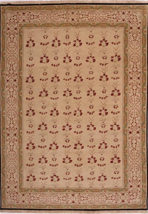 Jaipur Beige Hand Knotted 96 X 133  Area Rug 301-30926 Image 0