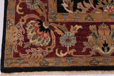 Jaipur Black Hand Knotted 96 X 136  Area Rug 301-30927 Image 1