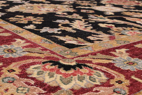 Jaipur Black Hand Knotted 96 X 136  Area Rug 301-30927 Image 2