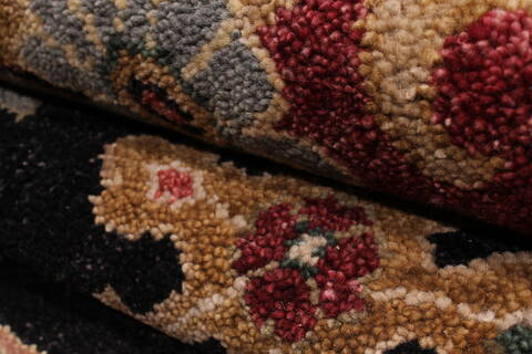 Jaipur Black Hand Knotted 96 X 136  Area Rug 301-30927 Image 3