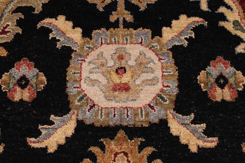 Jaipur Black Hand Knotted 96 X 136  Area Rug 301-30927 Image 7