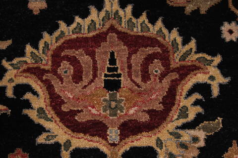 Jaipur Black Hand Knotted 96 X 136  Area Rug 301-30927 Image 8