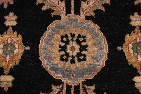 Jaipur Black Hand Knotted 96 X 136  Area Rug 301-30927 Image 9