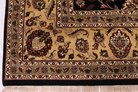 Jaipur Black Hand Knotted 100 X 142  Area Rug 301-30930 Image 1