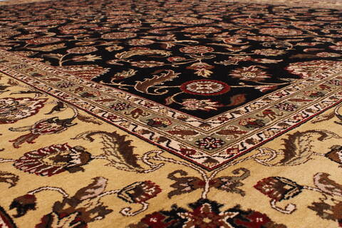 Jaipur Black Hand Knotted 100 X 142  Area Rug 301-30930 Image 2