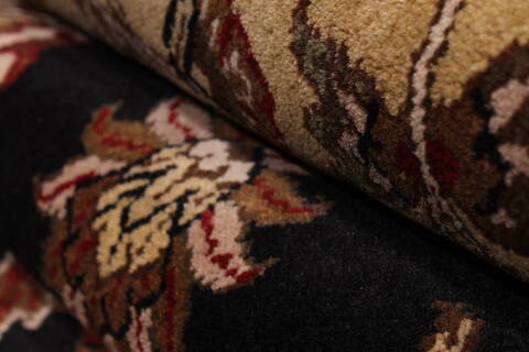 Jaipur Black Hand Knotted 100 X 142  Area Rug 301-30930 Image 4