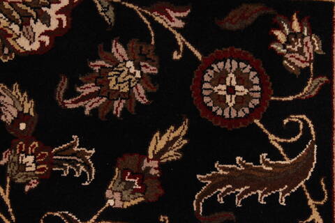 Jaipur Black Hand Knotted 100 X 142  Area Rug 301-30930 Image 7