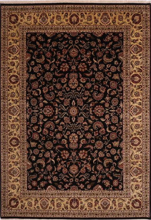 Jaipur Black Hand Knotted 100 X 142  Area Rug 301-30930 Image 0