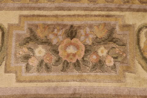 French Country Green Hand Knotted 98 X 1310  Area Rug 301-30934 Image 6