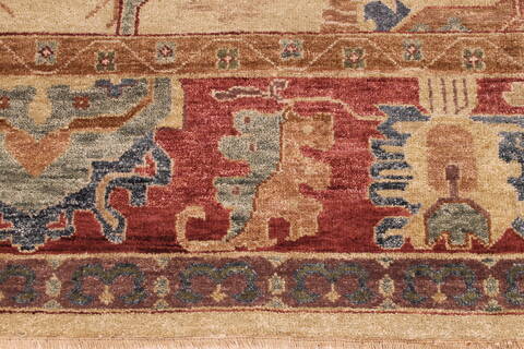Oushak Yellow Hand Knotted 96 X 136  Area Rug 301-30936 Image 10
