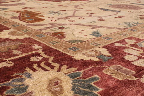 Oushak Yellow Hand Knotted 96 X 136  Area Rug 301-30936 Image 2