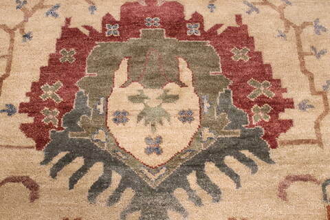 Oushak Yellow Hand Knotted 96 X 136  Area Rug 301-30936 Image 8