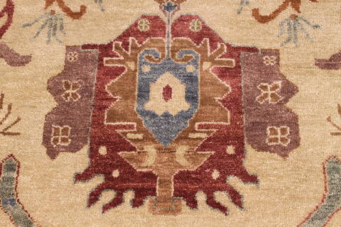 Oushak Yellow Hand Knotted 96 X 136  Area Rug 301-30936 Image 9