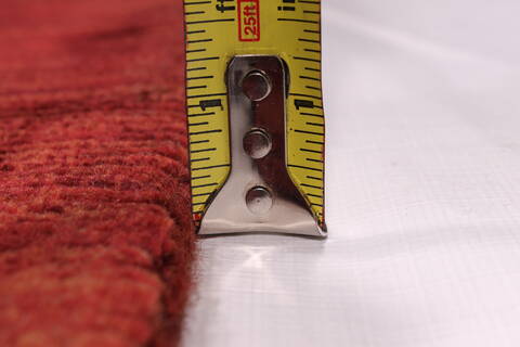 Indo-Tibetan Red Hand Knotted 99 X 1311  Area Rug 301-30941 Image 8