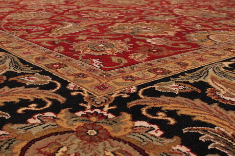 Jaipur Red Hand Knotted 121 X 150  Area Rug 301-30956 Image 2