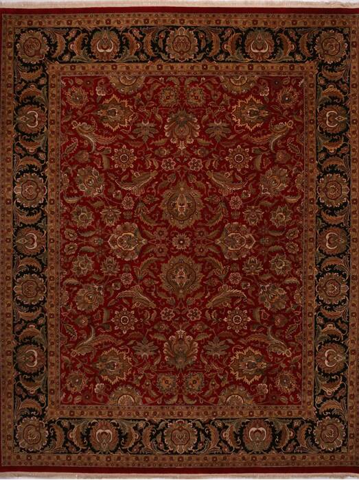 Jaipur Red Hand Knotted 121 X 150  Area Rug 301-30956 Image 0