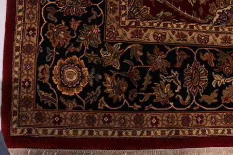 Jaipur Red Hand Knotted 120 X 151  Area Rug 301-30971 Image 1