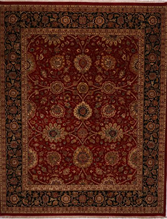 Jaipur Red Hand Knotted 120 X 151  Area Rug 301-30971 Image 0