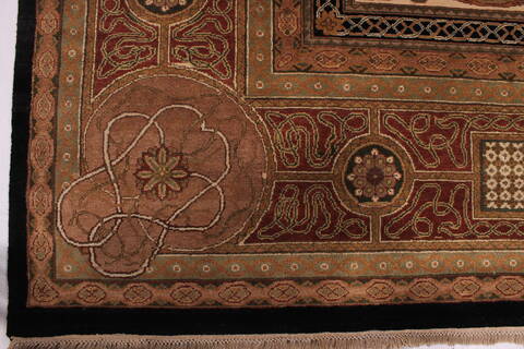 Jaipur Beige Hand Knotted 120 X 146  Area Rug 301-30978 Image 1