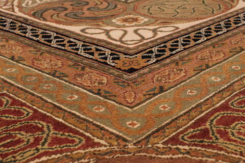 Jaipur Beige Hand Knotted 120 X 146  Area Rug 301-30978 Image 2