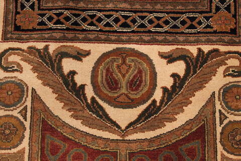 Jaipur Beige Hand Knotted 120 X 146  Area Rug 301-30978 Image 6