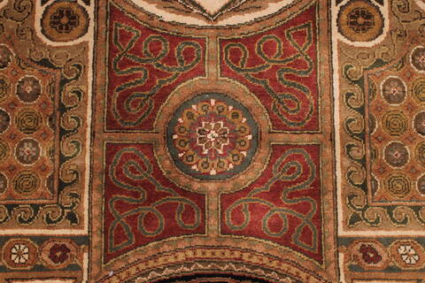 Jaipur Beige Hand Knotted 120 X 146  Area Rug 301-30978 Image 8