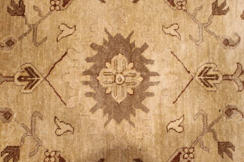 Oushak Yellow Hand Knotted 129 X 148  Area Rug 301-30991 Image 3
