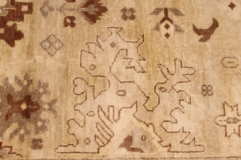 Oushak Yellow Hand Knotted 129 X 148  Area Rug 301-30991 Image 5