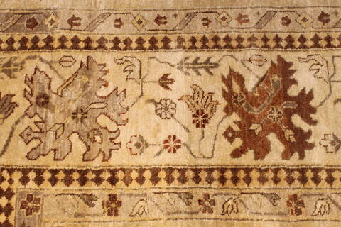 Oushak Yellow Hand Knotted 129 X 148  Area Rug 301-30991 Image 7