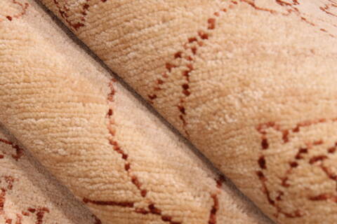 Agra Beige Hand Knotted 101 X 149  Area Rug 301-30992 Image 5