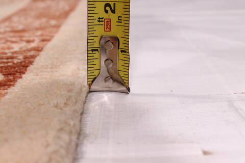 Agra Beige Hand Knotted 101 X 149  Area Rug 301-30992 Image 7