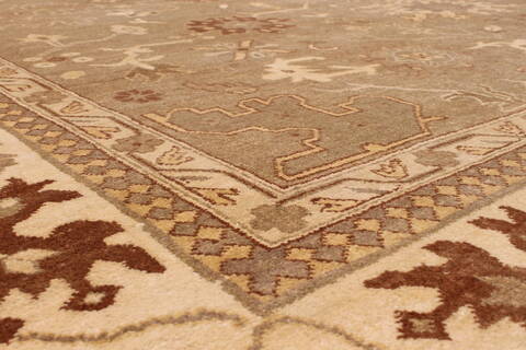Oushak Beige Hand Knotted 126 X 156  Area Rug 301-30993 Image 2