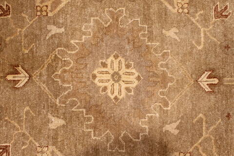 Oushak Beige Hand Knotted 126 X 156  Area Rug 301-30993 Image 3