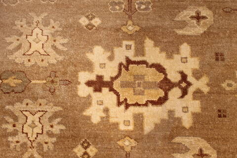 Oushak Beige Hand Knotted 126 X 154  Area Rug 301-30995 Image 4