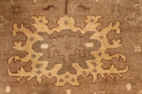 Oushak Beige Hand Knotted 126 X 154  Area Rug 301-30995 Image 6