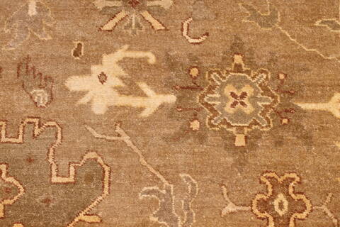Oushak Beige Hand Knotted 126 X 154  Area Rug 301-30995 Image 7