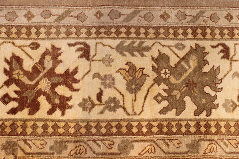 Oushak Beige Hand Knotted 126 X 154  Area Rug 301-30995 Image 8
