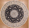 Nain Black Round Hand Knotted 65 X 65  Area Rug 254-31013 Thumb 0