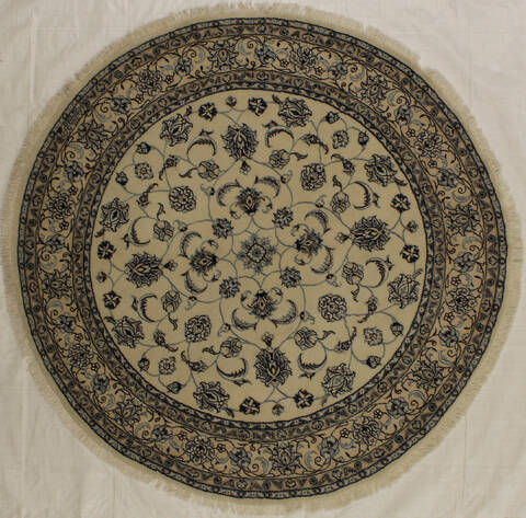 Nain Beige Round Hand Knotted 410 X 410  Area Rug 254-32025 Image 0