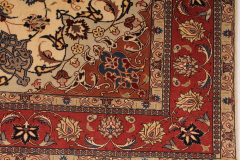 Tabriz Beige Hand Knotted 50 X 63  Area Rug 254-32049 Image 1