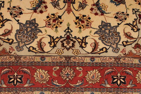 Tabriz Beige Hand Knotted 50 X 63  Area Rug 254-32049 Image 2