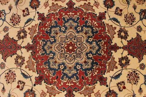 Tabriz Beige Hand Knotted 50 X 63  Area Rug 254-32049 Image 3
