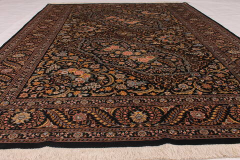 Qum Beige Hand Knotted 45 X 611  Area Rug 254-32083 Image 2