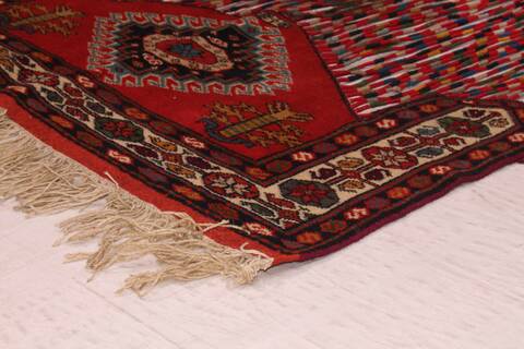 Kilim Red Hand Knotted 310 X 64  Area Rug 400-74429 Image 2