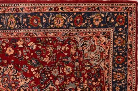 Kashan Red Hand Knotted 43 X 65  Area Rug 400-74435 Image 6